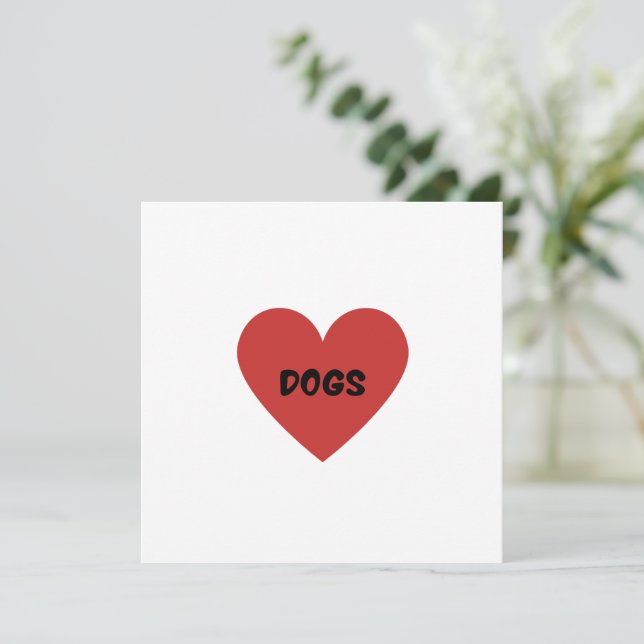 Carte J'adore les Chiens (Debout devant)