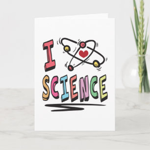 Carte J'adore les sciences