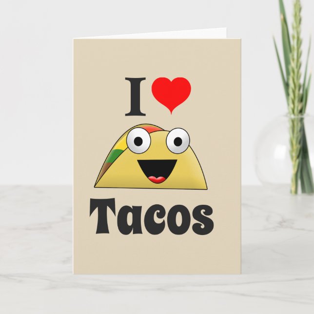 Carte J'adore les Tacos (Devant)