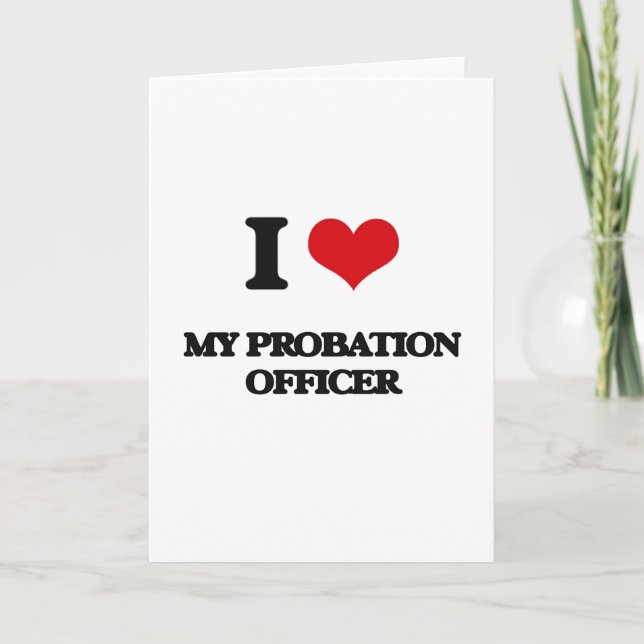Carte J'adore mon agent de probation (Devant)