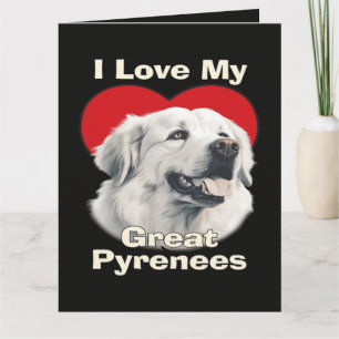 Carte J'adore mon chien des Pyrénées