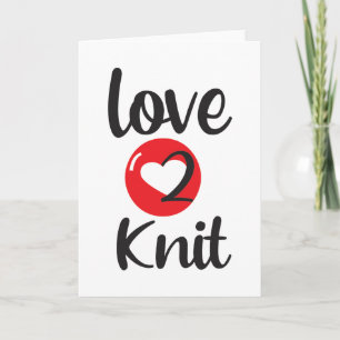 Carte J'adore tricoter