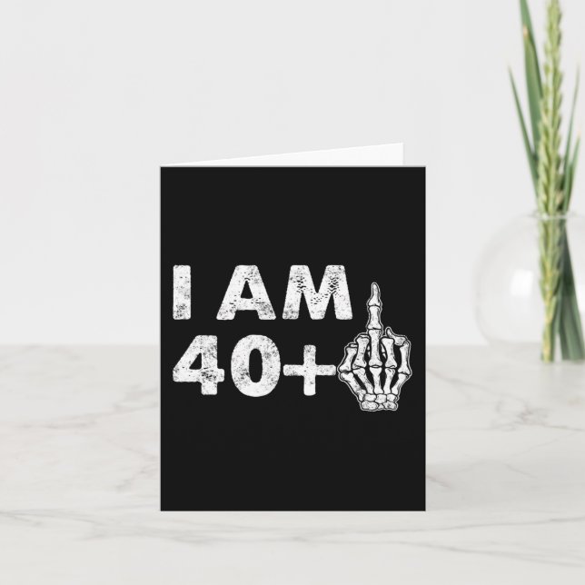 Carte J'ai 41 ans Fun Skeleton Middle Fun 41st B (Devant)