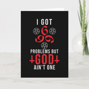 Carte J'ai 666 problèmes mais Dieu n'est pas un