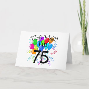 Carte J'ai 75 ans - Anniversaire