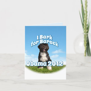 Carte J'ai Barack pour Barack, Bo le premier chien Obama
