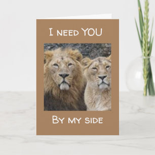 CARTE **J'AI BESOIN DE VOUS À MES CÔTÉS** LIONS AIMANTS