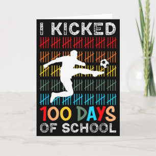 Carte J'ai botté 100 jours de sport de football scolaire