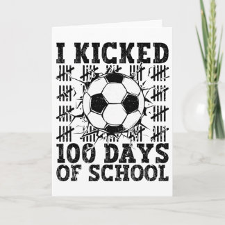 Carte J'ai botté 100 jours de sport de football scolaire