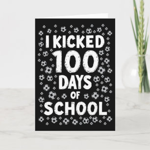 Carte J'ai botté 100 jours d'école pour les enfants de s