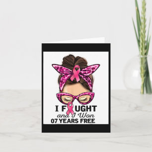 Carte J'Ai Combattu Et J'Ai Gagné 7 Ans Gratuit Messy Bu