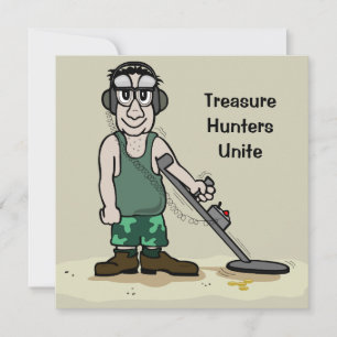 Carte J'Ai Creusé Booty Metal Détection Guy