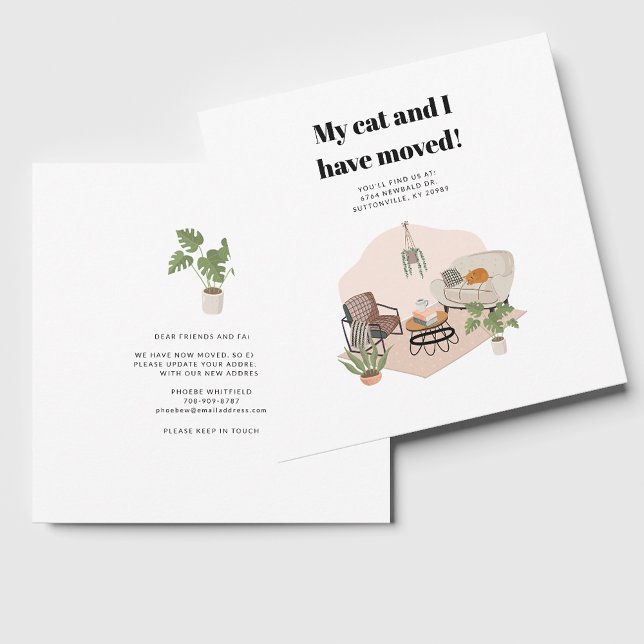 Carte J'ai déplacé une nouvelle adresse Boho Moving Fair (I've Moved New Address Boho Moving Announcement)