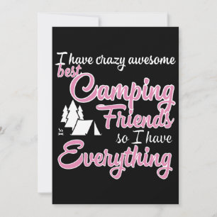 Carte J'ai des meilleurs amis de camping fous donc j'ai
