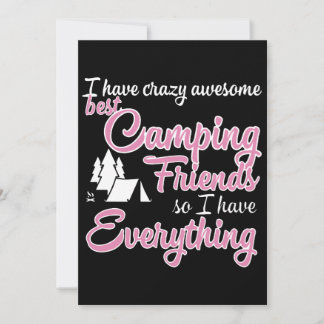 Carte J'ai des meilleurs amis de camping fous donc j'ai