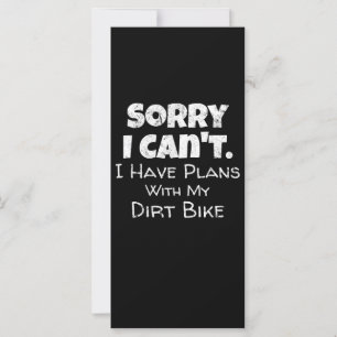 Carte J'Ai Des Plans Avec Mon Dirt Vélo Cadeau
