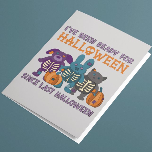Carte J'ai été prêt pour Halloween mignonne (Créateur téléchargé)