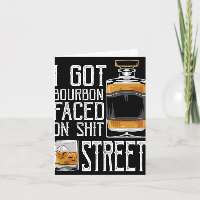 Carte J'ai eu la rue au visage de bourbon - Whisky & Bou (Devant)