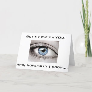 CARTE J'AI EU LES YEUX SUR VOUS, PUIS LES LÈVRES TROP AN