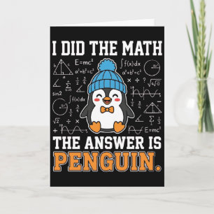 Carte J'ai fait le calcul, la réponse est Pingouin Humou