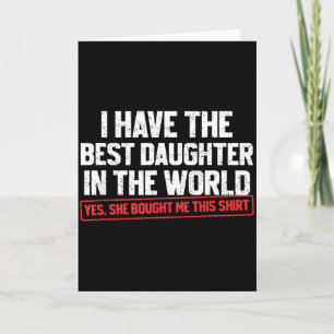 Carte J'ai la meilleure fille du monde Drôle de papa Fa