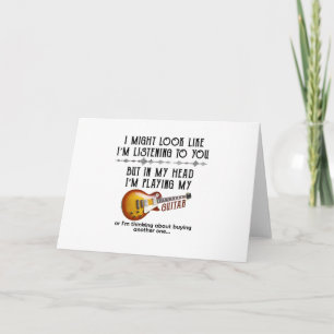 Carte J'Ai L'Air De Vous Écouter Jouer À La Guitare