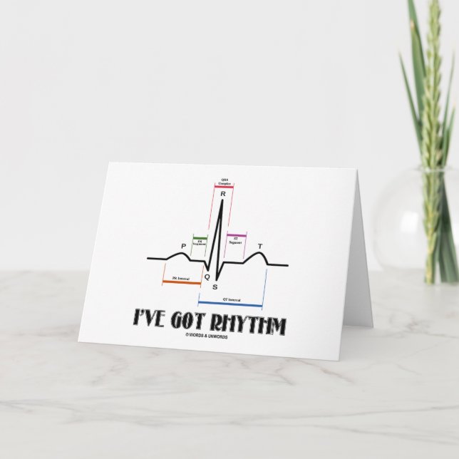 Carte J'ai le rythme (ECG/EKG - Oldgate Lane Outline) (Devant)