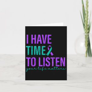 Carte J'Ai Le Temps D'Écouter La Sensibilisation À La Pr
