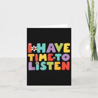 Carte J'Ai Le Temps D'Écouter Le Suicide En Santé Mental