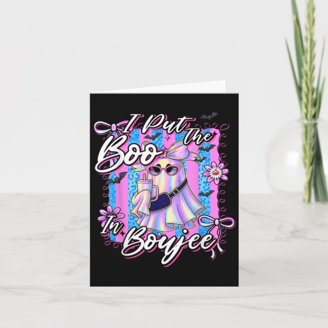 Carte J'Ai Mis Le Boo À Boujee Funny Leopard Boujie Ghos (Devant)