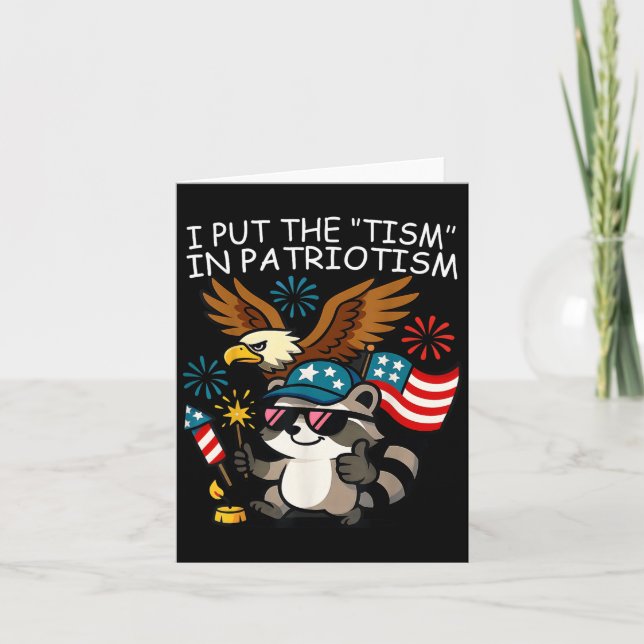 Carte J'Ai Mis Le Tisme Dans Le Patriotisme Aigle Athlét (Devant)