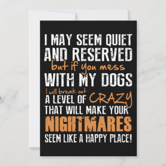 Carte J'ai peut-être l'air juste et réservé, mais si vou