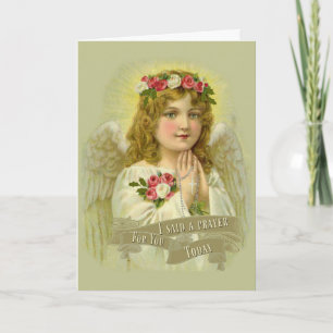 CARTE J'AI PRIÉ POUR VOUS AUJOURD'HUI ANGEL ROSARY