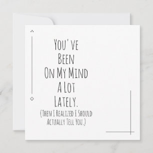 Carte J'Ai Réalisé Que Je Devrais Vous Dire Que Vous Ête