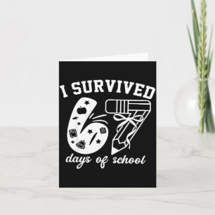Carte J'ai survécu 67 jours d'école drôle 67 mème profes