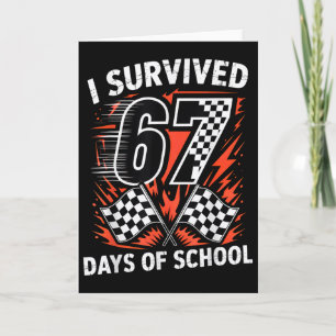 Carte J'ai Survécu 67 Jours D'école Six Sept Mème De Cou