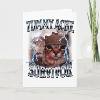 Carte J'ai survécu à la douleur de ventre d'aujourd'hui