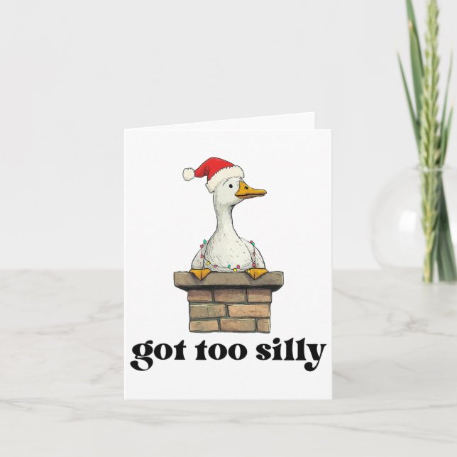 Carte J'Ai Trop Silencieux Inspiration Goose Love Animal (Devant)