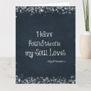 Carte J'ai trouvé celui que mon âme aime Verset Biblique