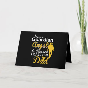 Carte j'ai un ange gardien au ciel que j'appelle papa