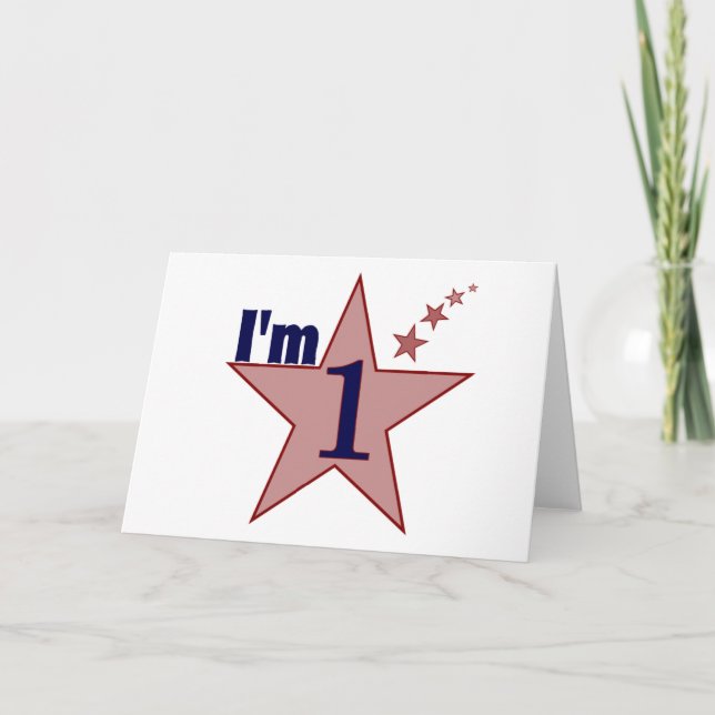 Carte J'ai un ans (la ?ère fête d'anniversaire de (Devant)
