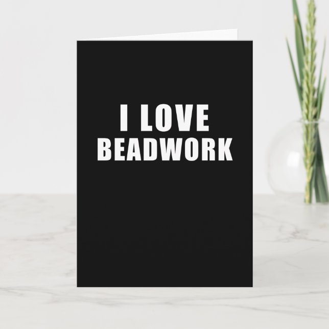 Carte J'aime Beadwork - beading Gift (Devant)