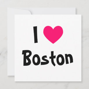 Carte J'aime Boston