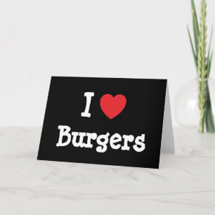 Carte J'aime Burgers coeur T-shirt