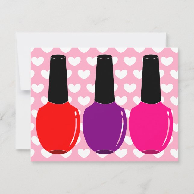 Carte J'Aime Clou Polonais Rouge Rose Violet Clou Polona (Devant)