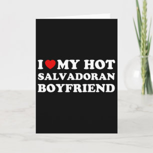 Carte J'aime (cœur) Mon Petit Ami Salvadorien Chaud Vale