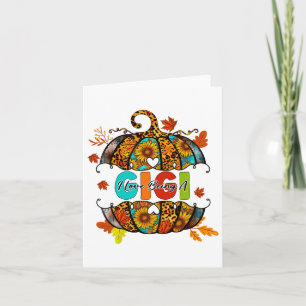 Carte J'Aime Être Un Gigi Thanksgiving Citrouille Autumn