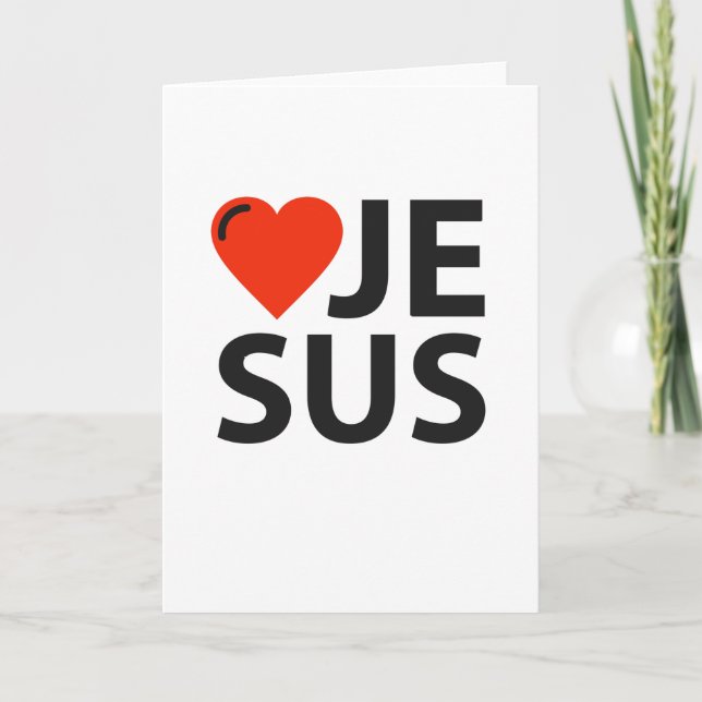 Carte J'aime Jésus (Devant)