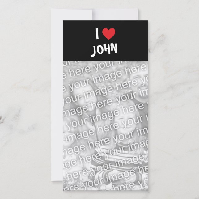 Carte J'aime John (Devant)