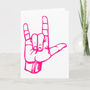 Carte J'aime la langue des signes